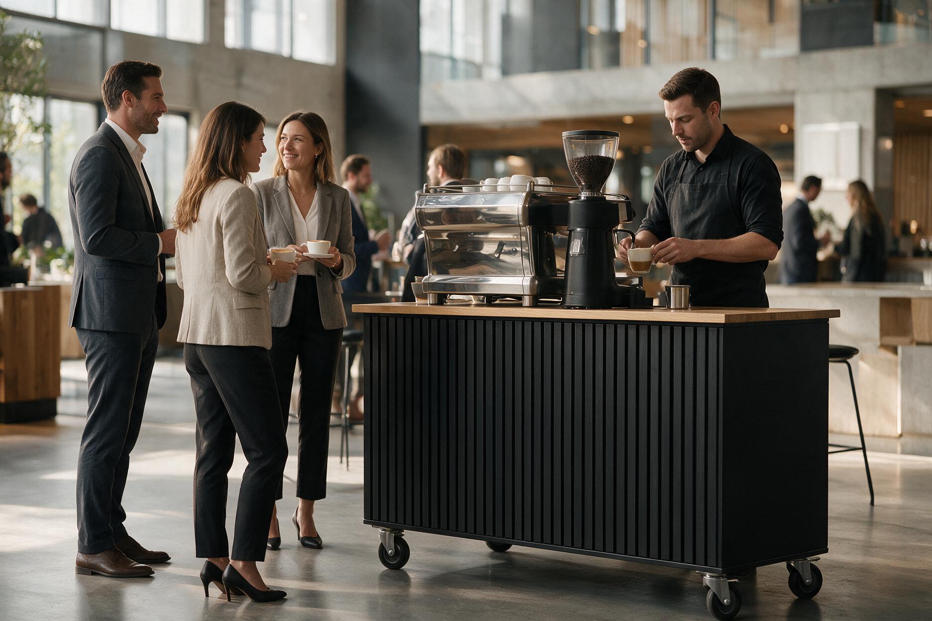 Mobile Kaffeebar für Firmenfeiern und Business Events