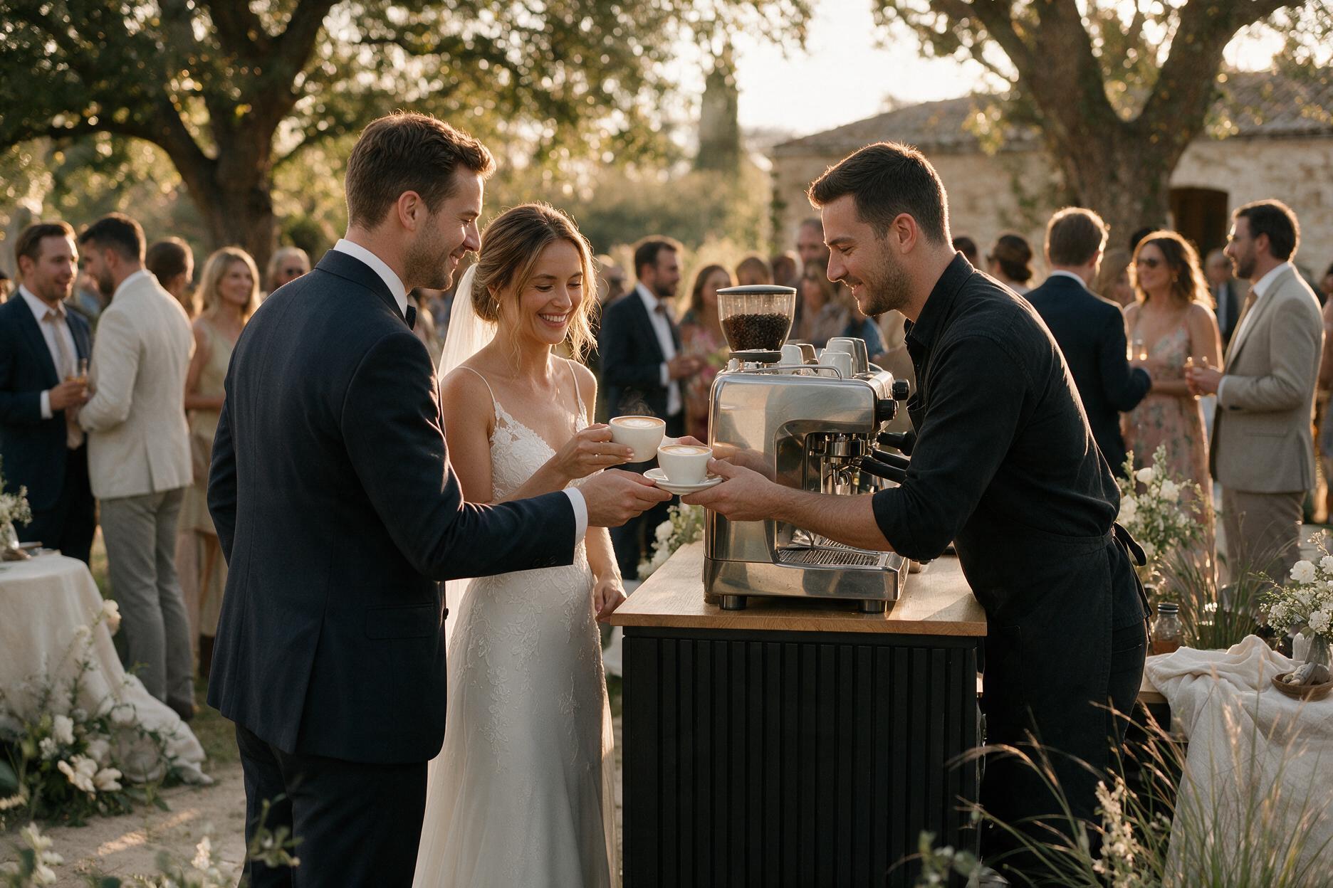 Mobile Kaffeebar für eine Hochzeit